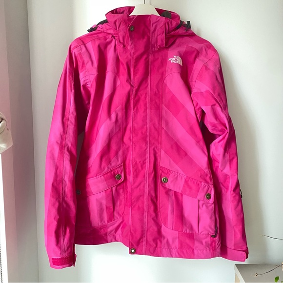 THE NORTH FACE Hyvant Ski Jacket, Pink, Checkered - Picture 3 of 12